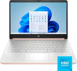 HP - 14" Laptop - Intel Processor N150 2025 - 4GB Memory - 128GB UFS - Pale Rose Gold